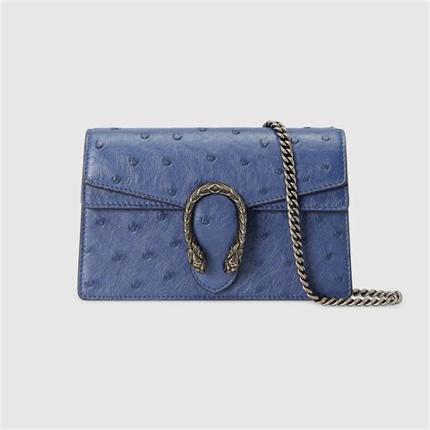 borsa gucci struzzo|Mini borsa Dionysus in struzzo in blu .